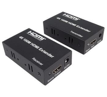 PremiumCord 4K HDMI extender na 100 m cez jeden kábel Cat5e / Cat6 khext100-2
